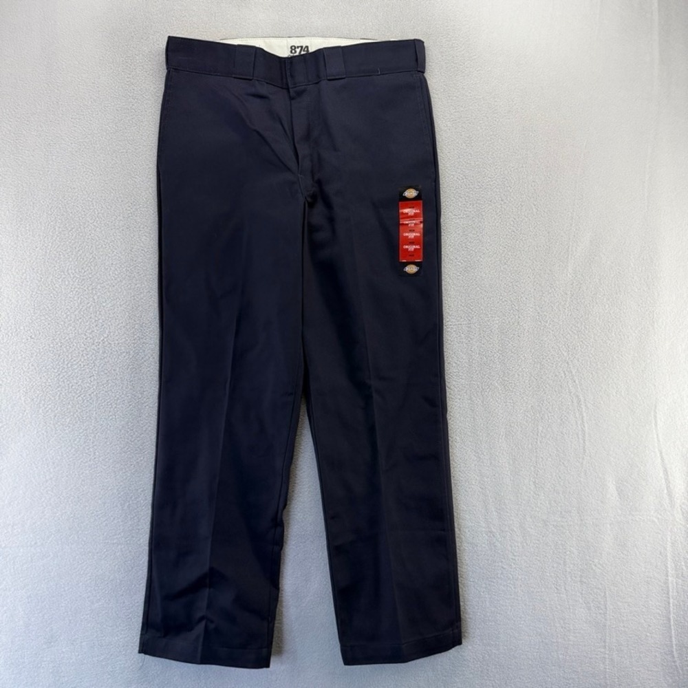 Dickies Pants Mens 34x29 Blue 874 Original Fit Workwear Chino Cotton Poly NEW